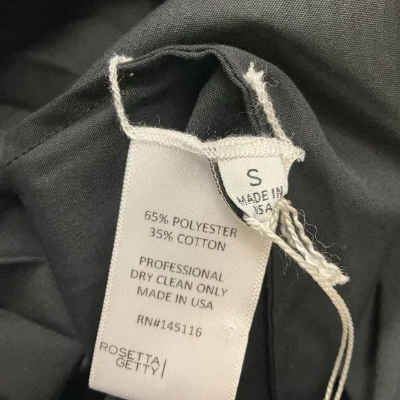 Rosetta Getty Black Pleated Shirtdress